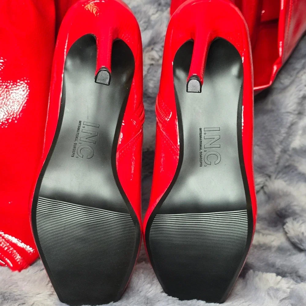 NWOB I.N.C. International Concepts Keenah Over-The-Knee Boots‎ Red size 7